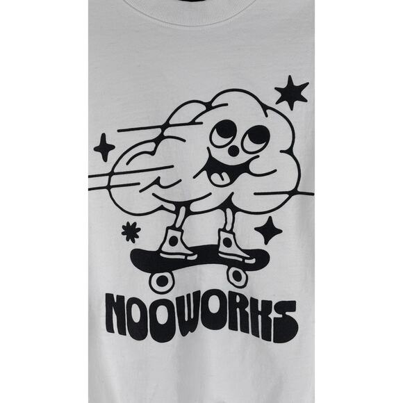 Nooworks Crew Neck Heavyweight Cotton Sweatshirt Pullover Skater Size Medium - Picture 4 of 9